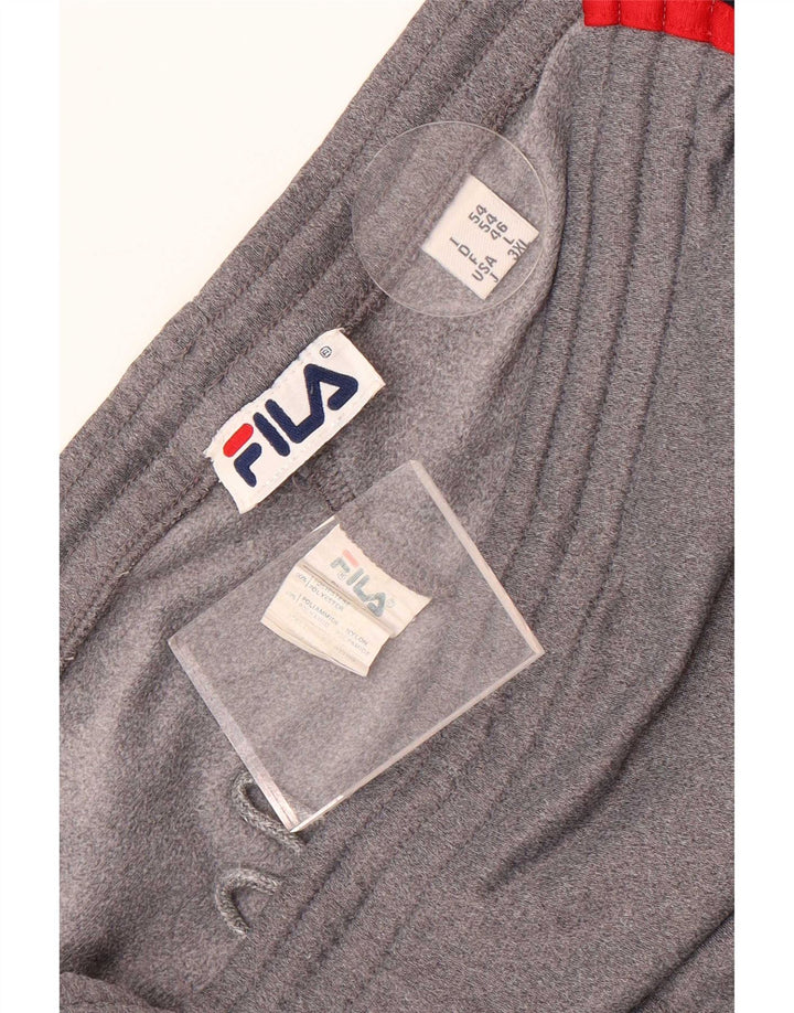 Мужские спортивные брюки Fila, большие серые, полиэстер с цветными блоками