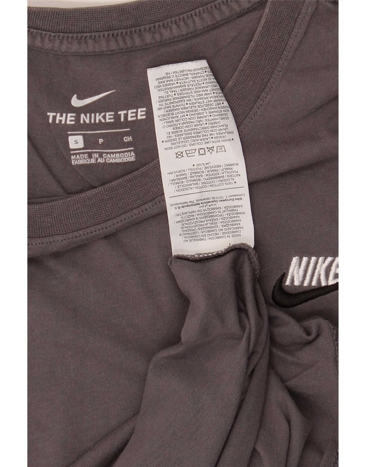 Мужская футболка Nike, маленький серый хлопок