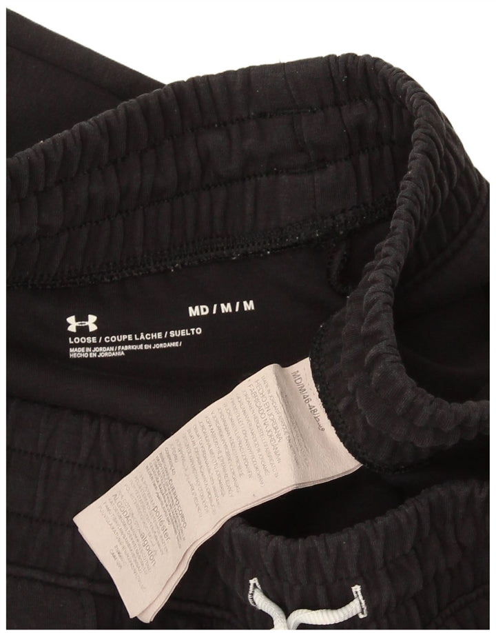 Мужские укороченные спортивные брюки Under Armour из хлопка среднего размера, черные