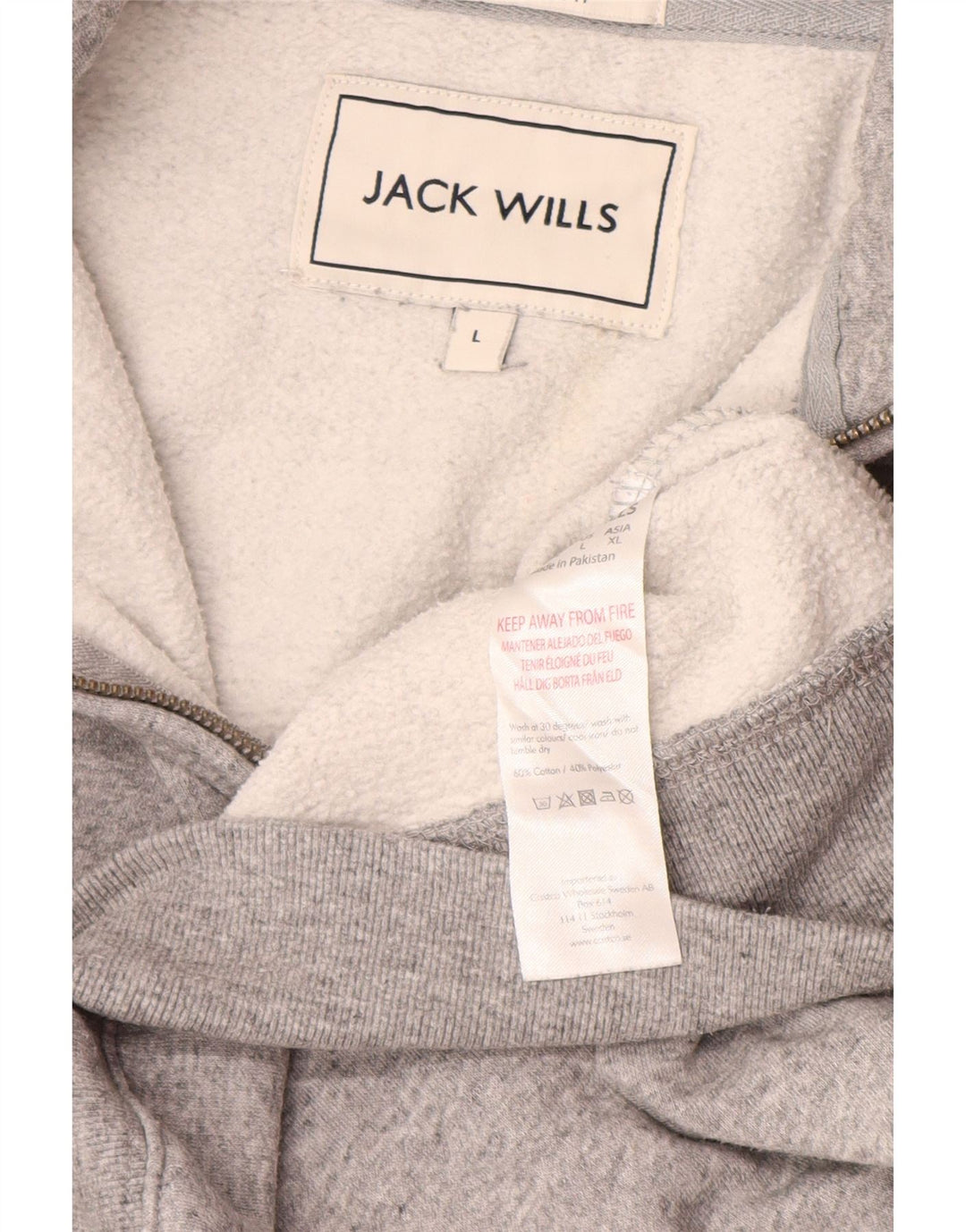 Мужской свитер с воротником на молнии JACK WILLS, большой серый хлопковый джемпер в крапинку