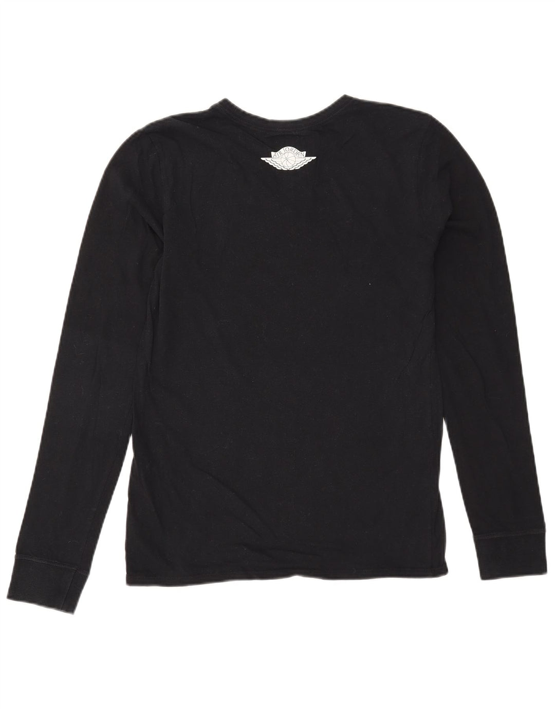 Мужской топ с рисунком Jordan, маленький черный хлопок с длинным рукавом