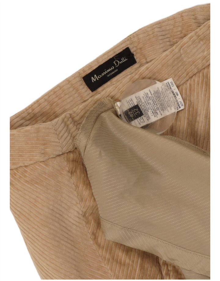 Massimo Dutti Женская вельветовая юбка EU 42, большая W32, бежевый хлопок