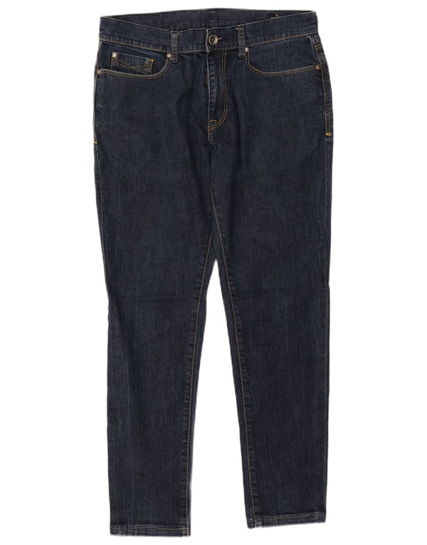 Rifle Mens Slim Jeans W33 L29 Navy Blue Cotton