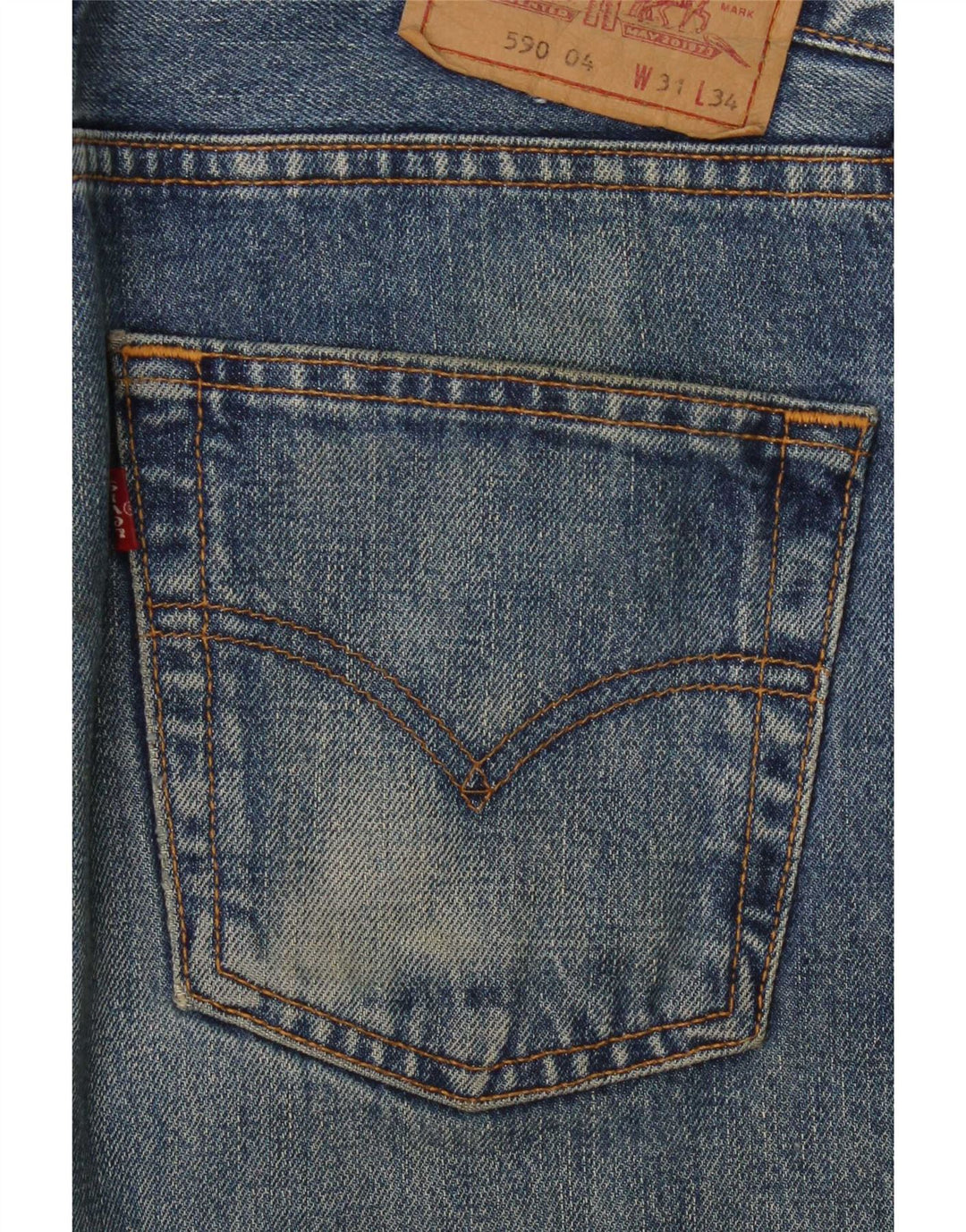 Женские прямые джинсы Levi's 590 W31 L32 синие, хлопок