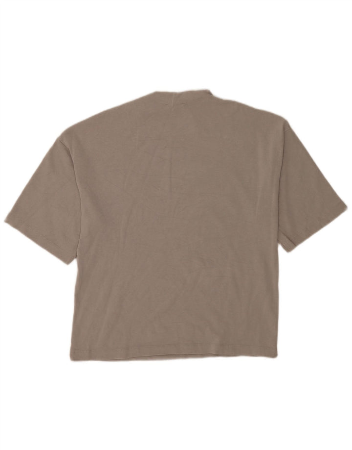 Женская футболка оверсайз Zara Top UK 10, маленькая серая
