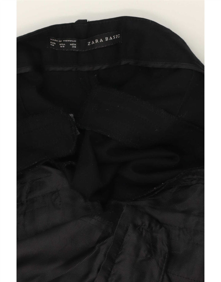 Женские прямые укороченные брюки Zara EU 40 Medium W30 L25, черные