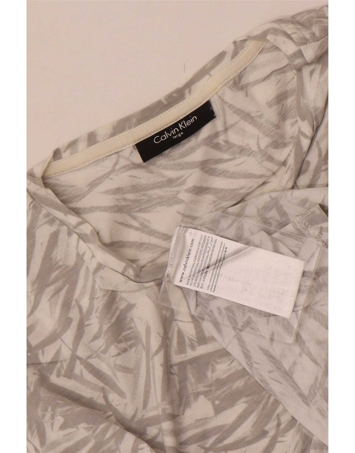 Мужская футболка Calvin Klein с абстрактным узором, большой серый хлопок