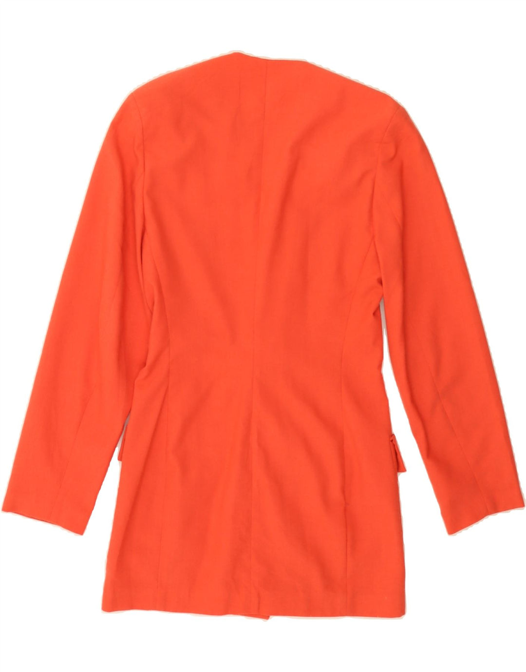 VINTAGE Womens 4 Button Longline Blazer Jacket UK 10 Small Orange Vintage Vintage and Second-Hand Vintage from Messina Hembry 