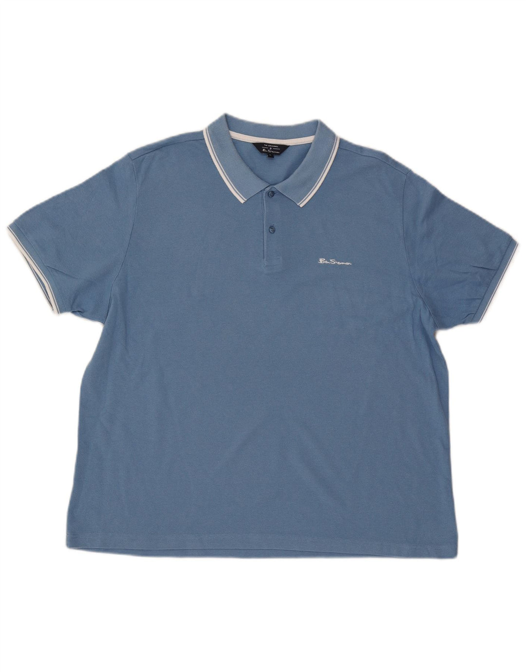 Мужская рубашка поло Ben Sherman XL, синяя, хлопок