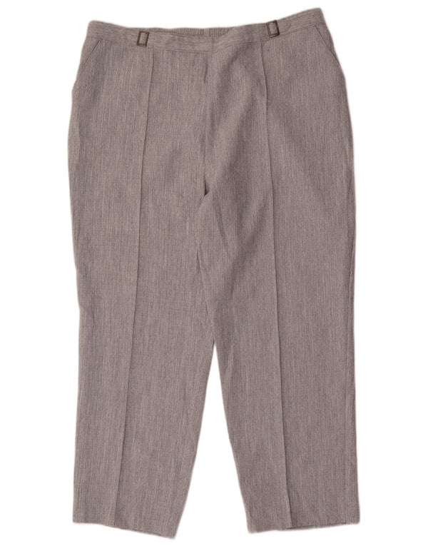 Marks & Spencer Womens Tapered Chino Trousers UK 18 XL W34 L26 Grey