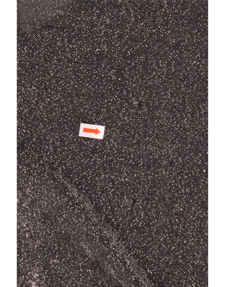 Женская блузка-рубашка оверсайз VINTAGE UK 16, большой черный полиэстер с крапинками