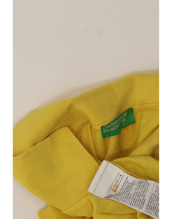Мужская рубашка-поло Benetton XL, желтый хлопок