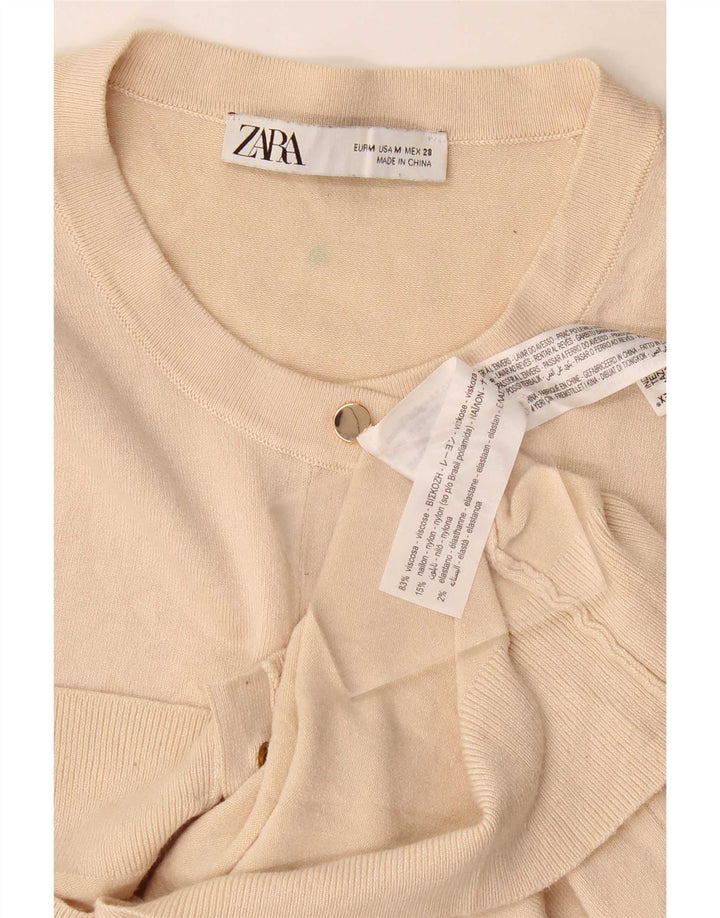 Женский кардиган Zara UK 12, средний бежевый вискоза