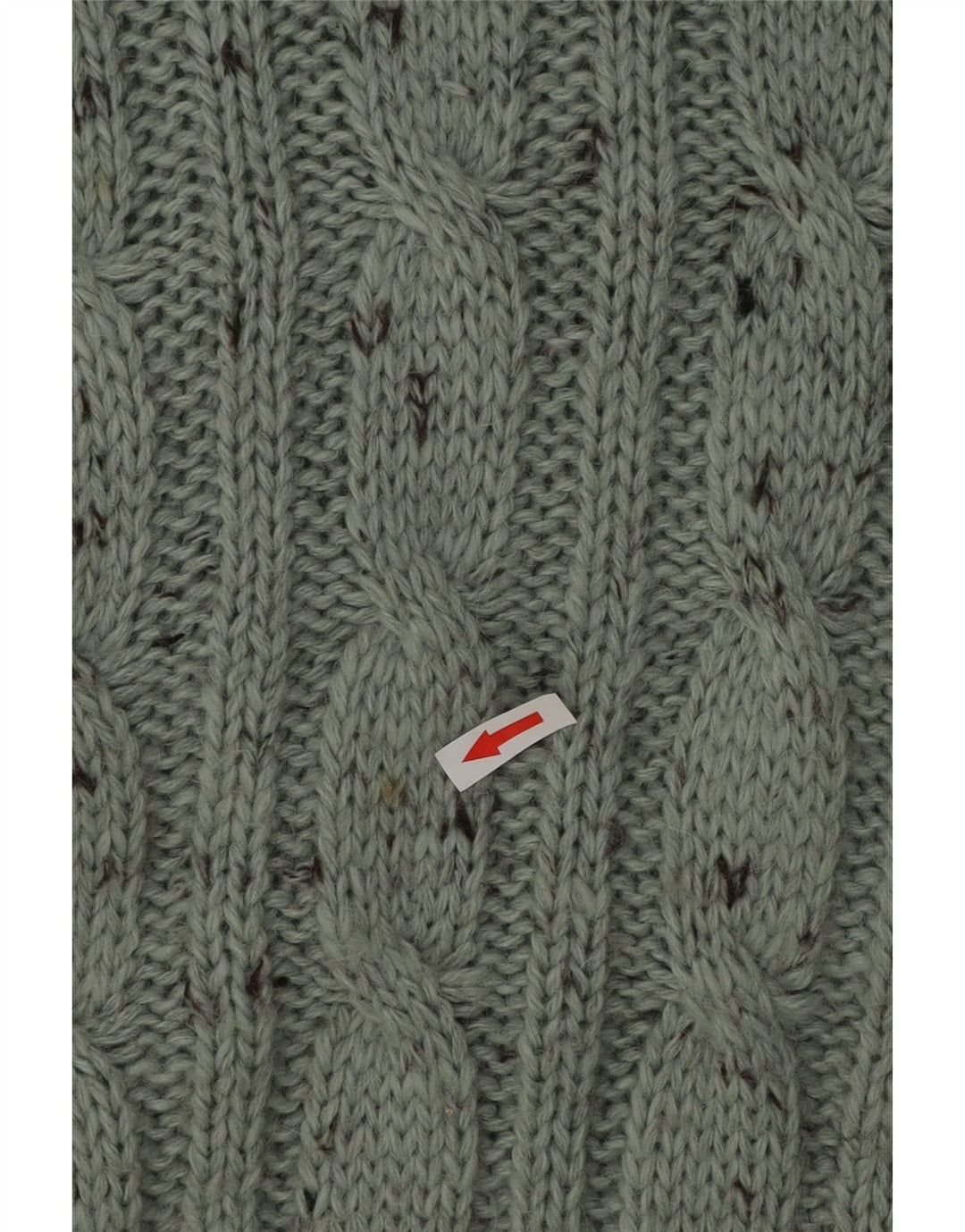 Винтажный мужской джемпер с высоким воротником, свитер XL, зеленый в крапинку, акрил