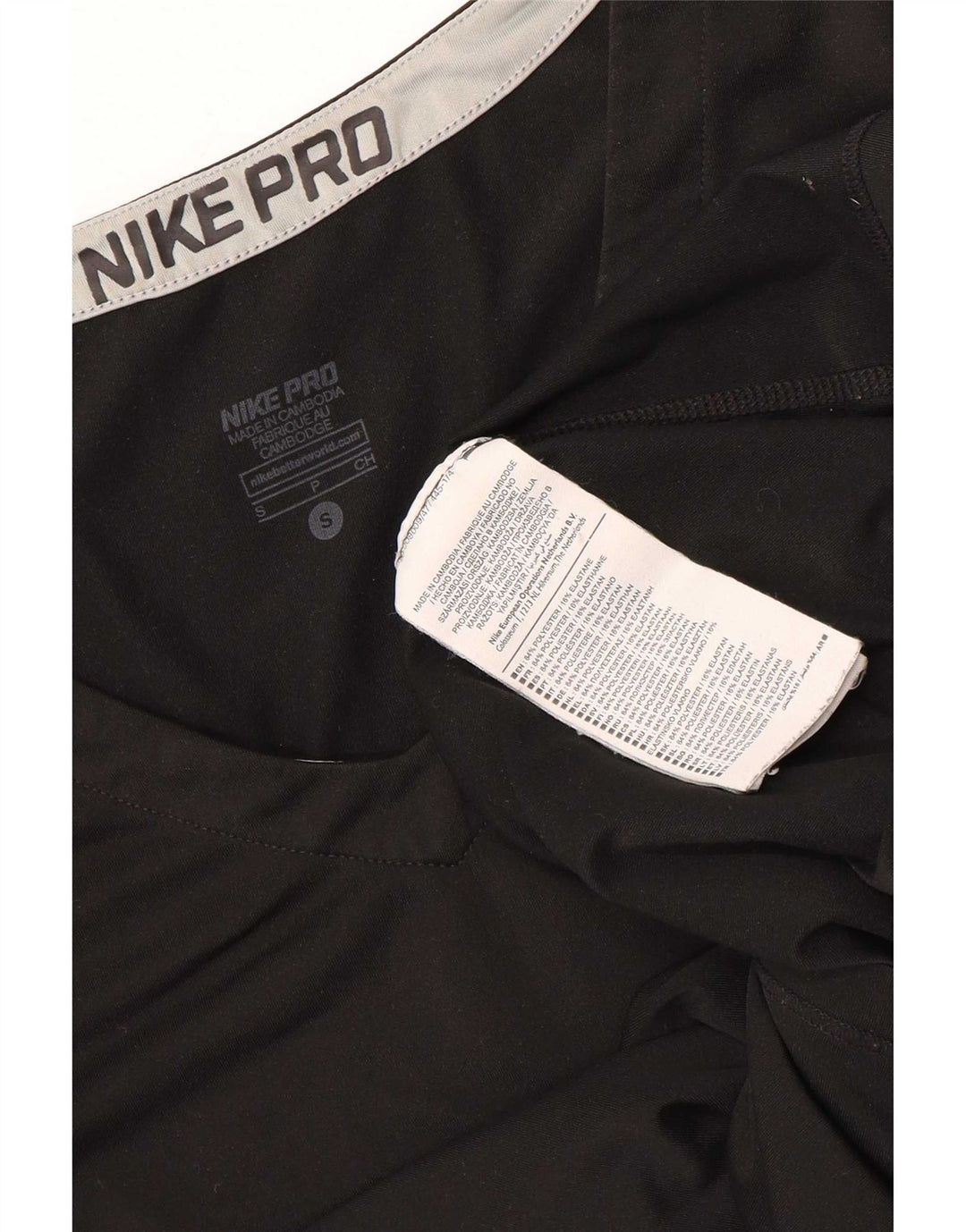 Женский топ Nike Dri Fit с длинным рукавом UK 8, маленький черный полиэстер