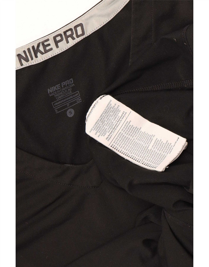 Женский топ Nike Dri Fit с длинным рукавом UK 8, маленький черный полиэстер