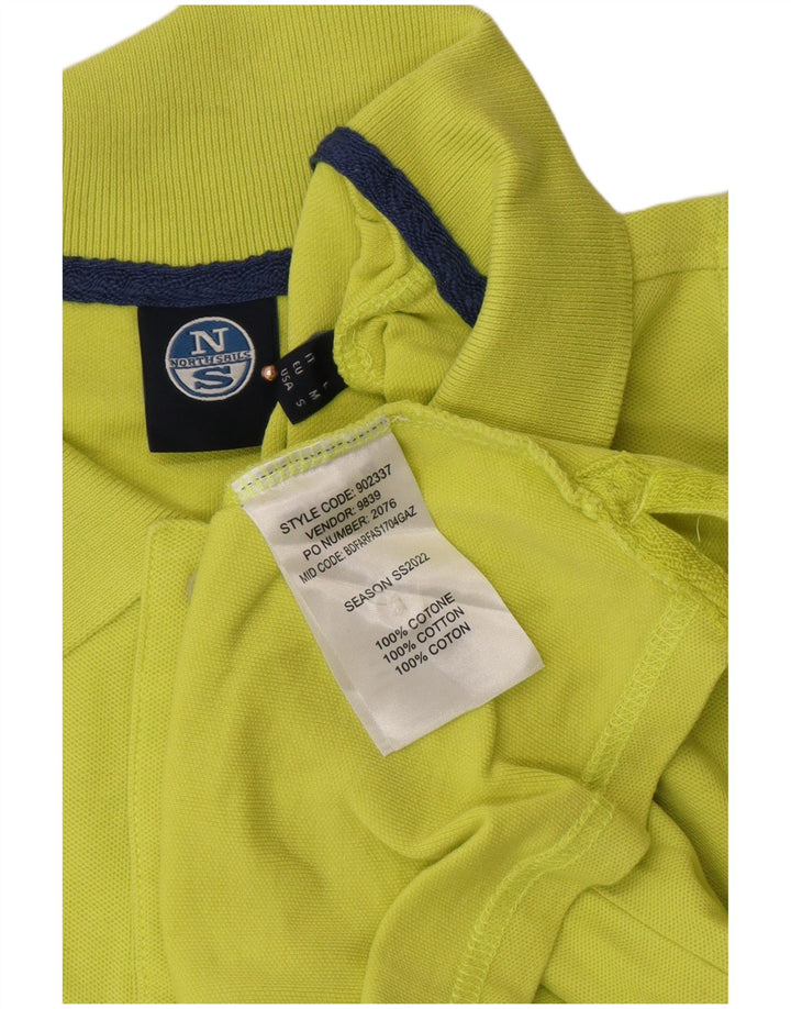 Мужская рубашка поло NORTH SAILS, хлопковая, среднего зеленого цвета