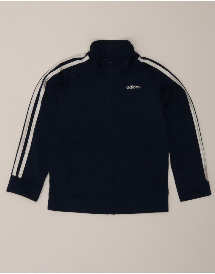 ADIDAS Boys Tracksuit Top Jacket 5-6 Years Navy Blue Polyester Vintage Adidas and Second-Hand Adidas from Messina Hembry 