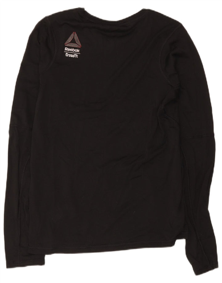 Мужской топ Reebok Cross Fit с длинным рукавом, средний черный, полиэстер