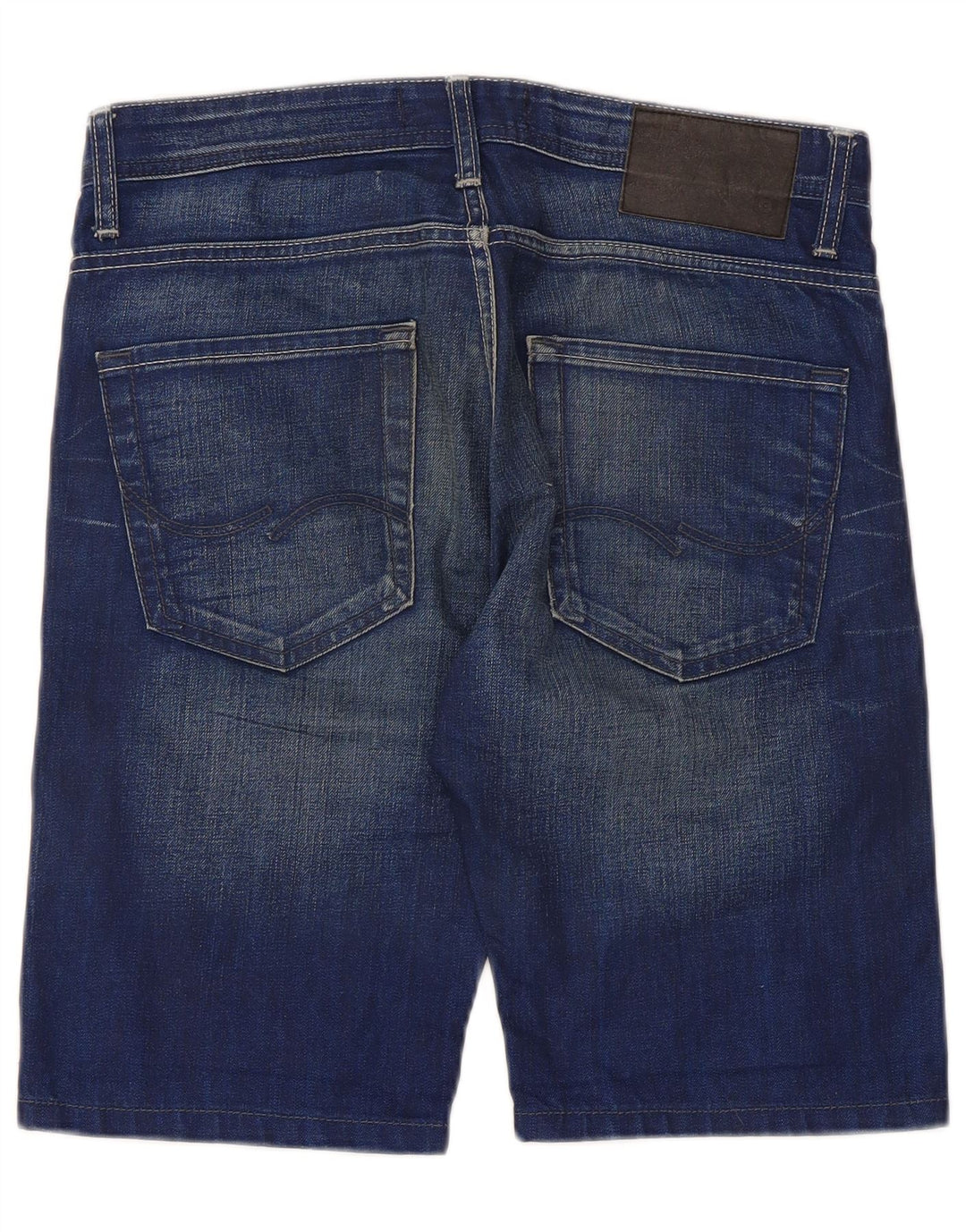 Jack & Jones Мужские джинсовые шорты стандартного кроя, маленькие W32, синие, хлопок
