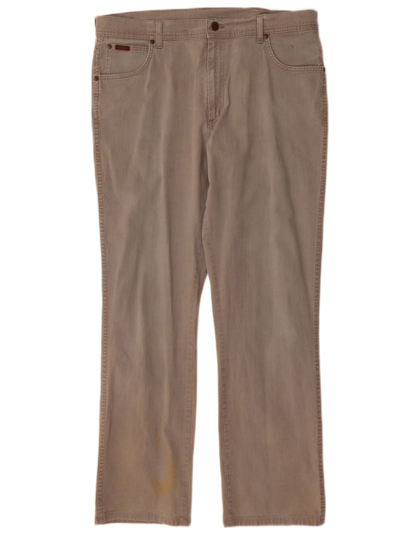 Мужские прямые повседневные брюки Wrangler Texas Stretch W38 L34, серый хлопок