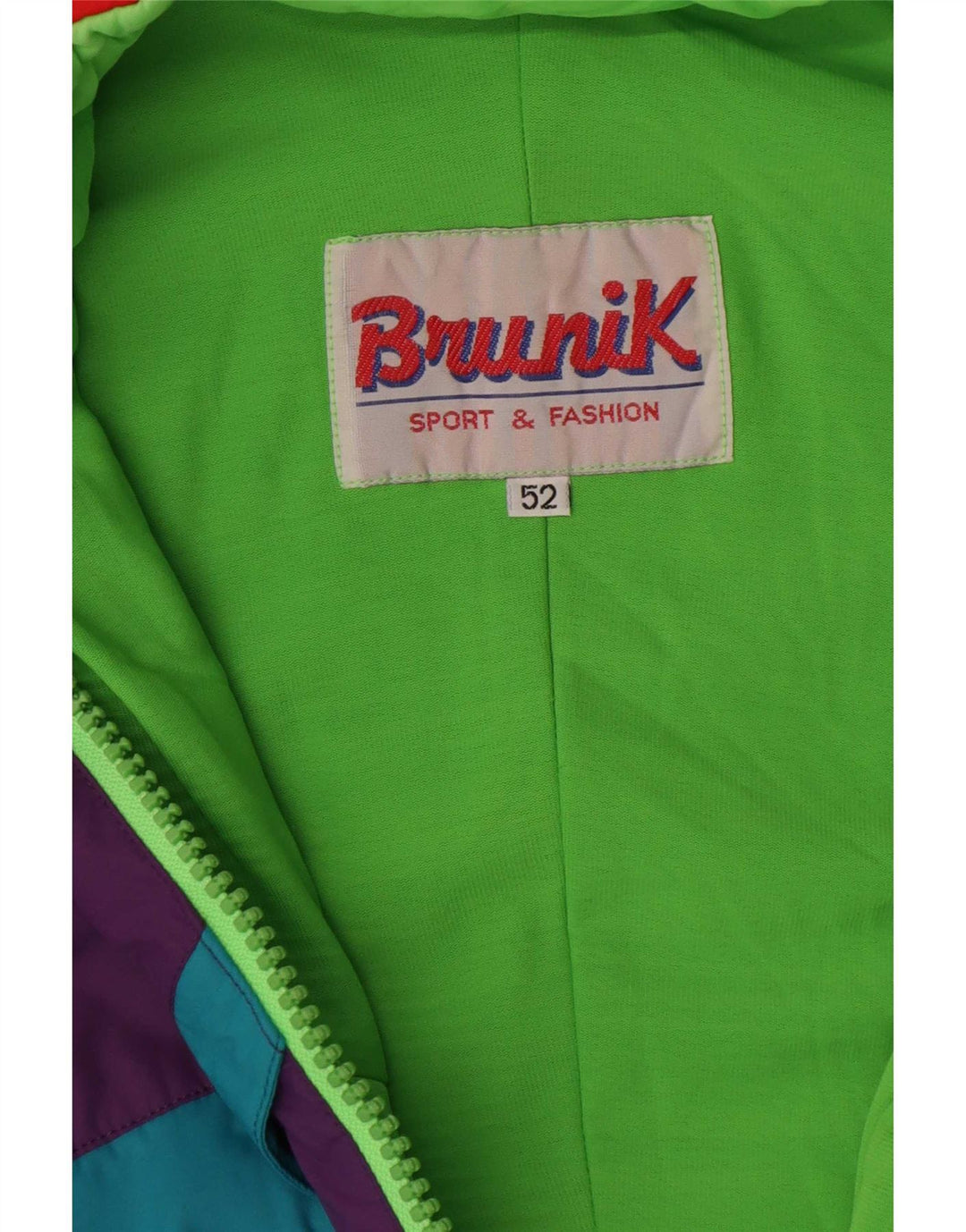 Лыжный комбинезон Brunik IT 52 большой фиолетовый полиамид с цветными блоками