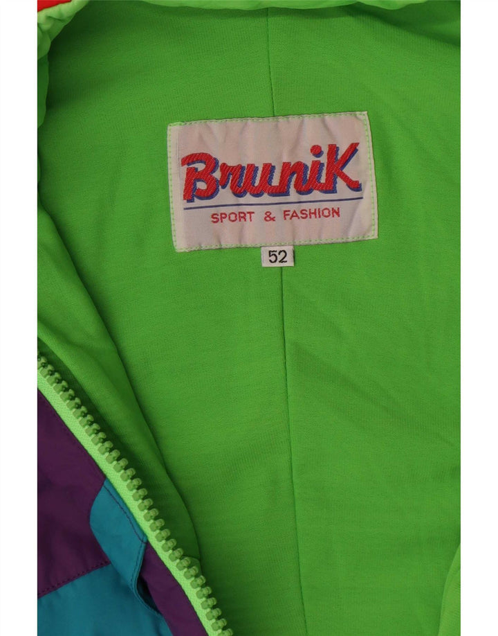 Лыжный комбинезон Brunik IT 52 большой фиолетовый полиамид с цветными блоками