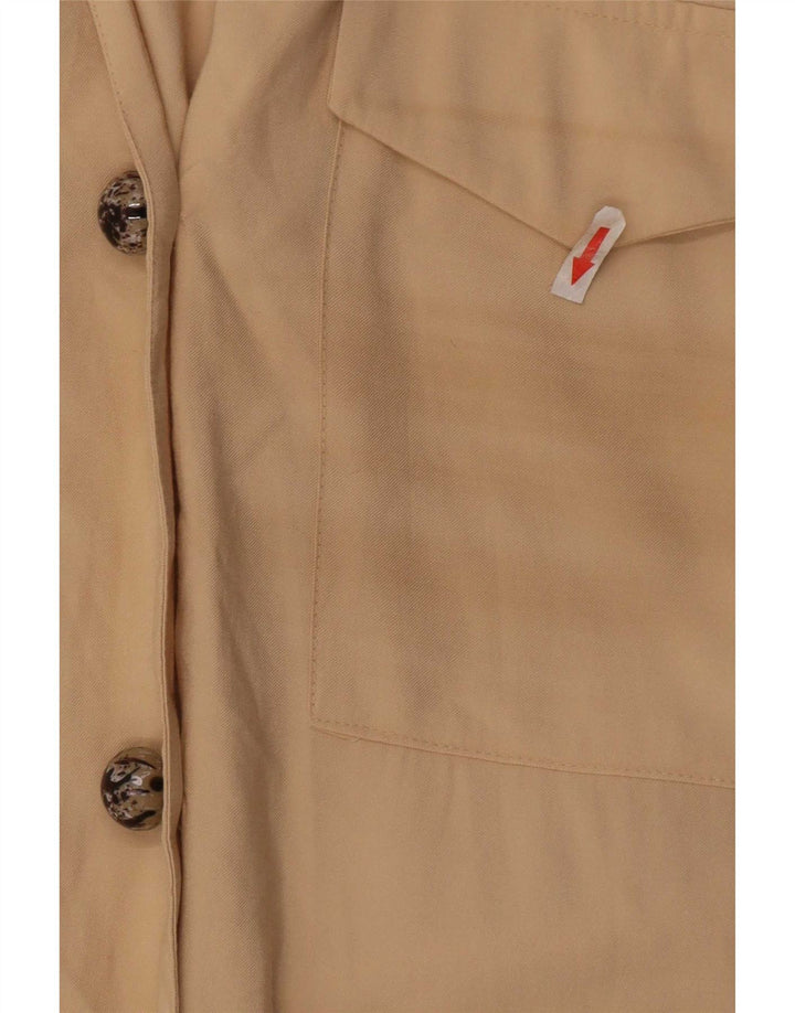 Рубашка женская Zara UK 14, средний бежевый, вискоза