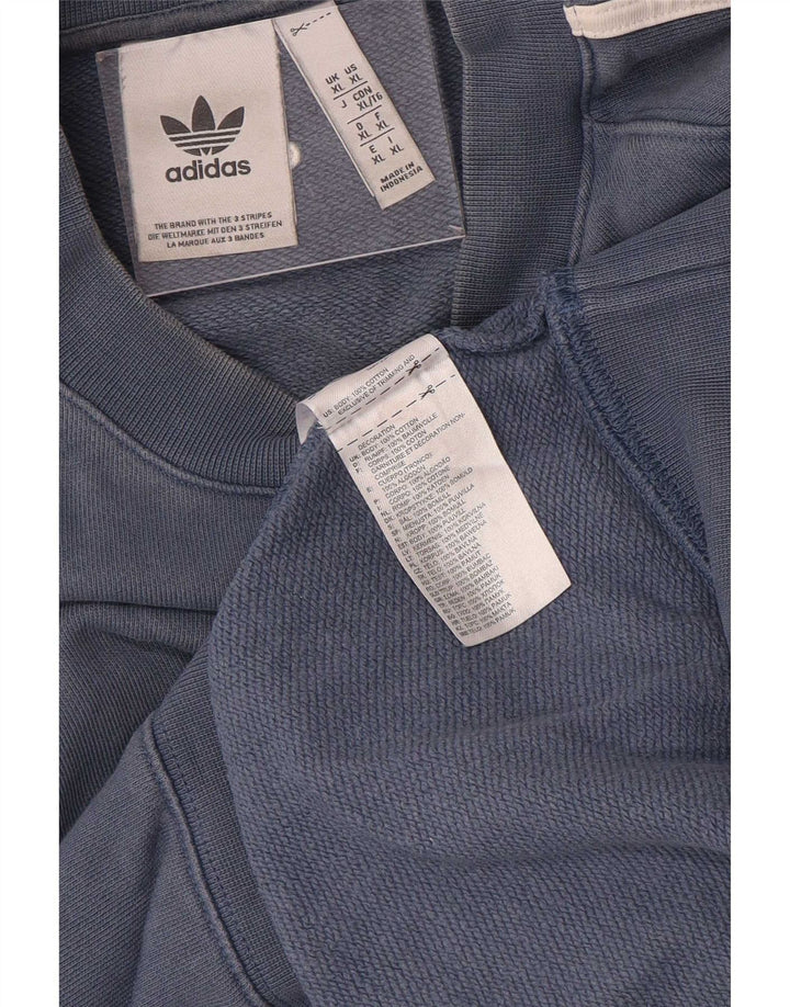 Adidas Мужская толстовка Джемпер XL Темно-синий Хлопок