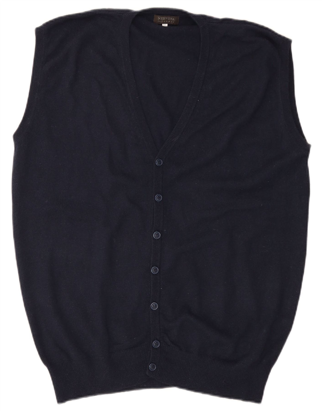 Мужской кардиган без рукавов Nervesa 3XL темно-синий, шерсть