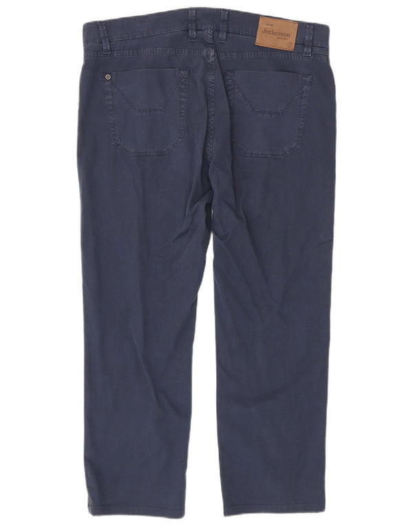 Jeckerson Мужские повседневные брюки Slim Fit W36 L26 Темно-синие хлопковые
