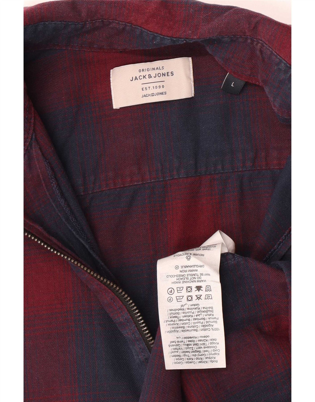 Мужская фланелевая рубашка Jack & Jones, большая темно-синяя клетчатая хлопковая рубашка