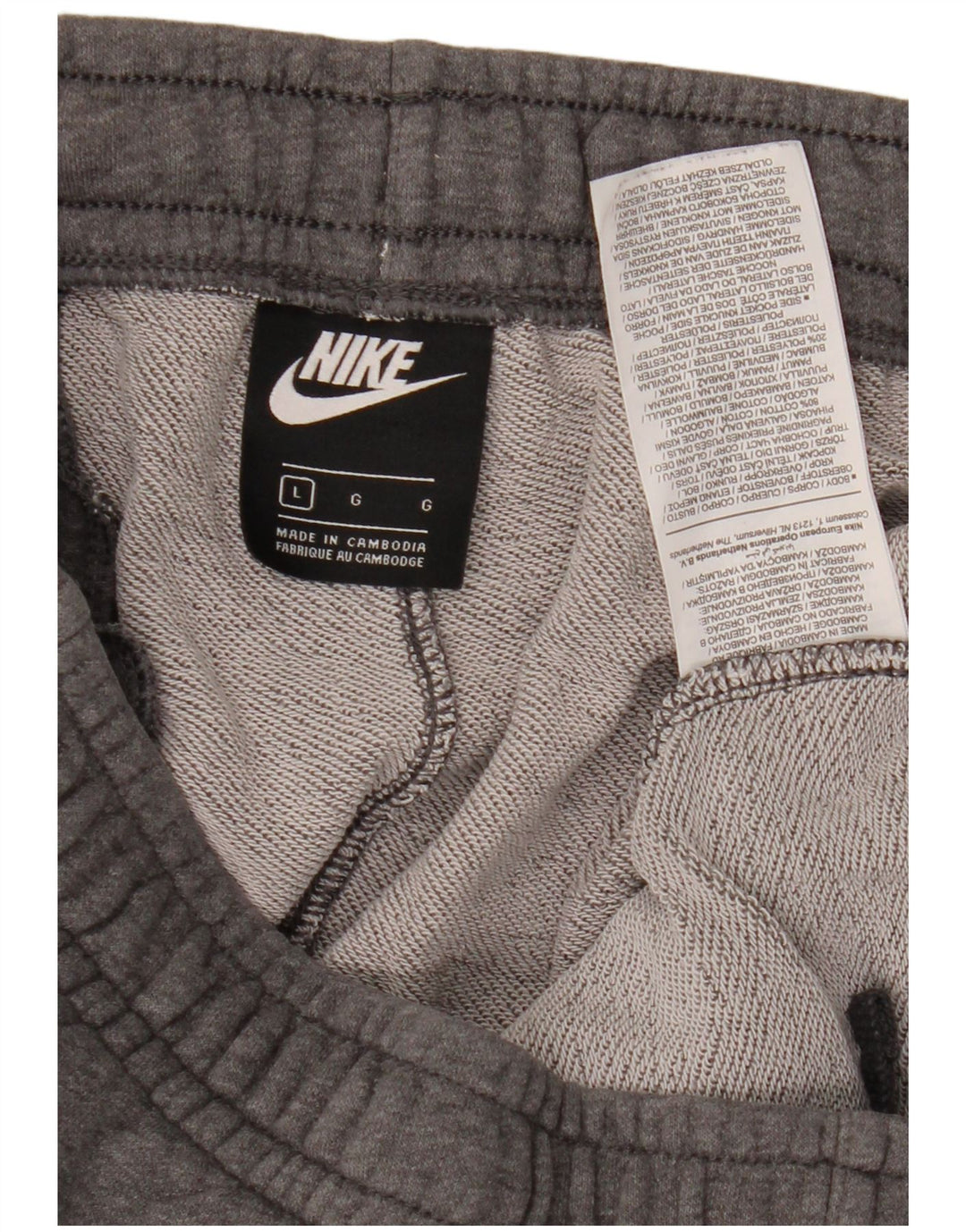 Мужские спортивные брюки Nike, джоггеры, большие серые, хлопковые