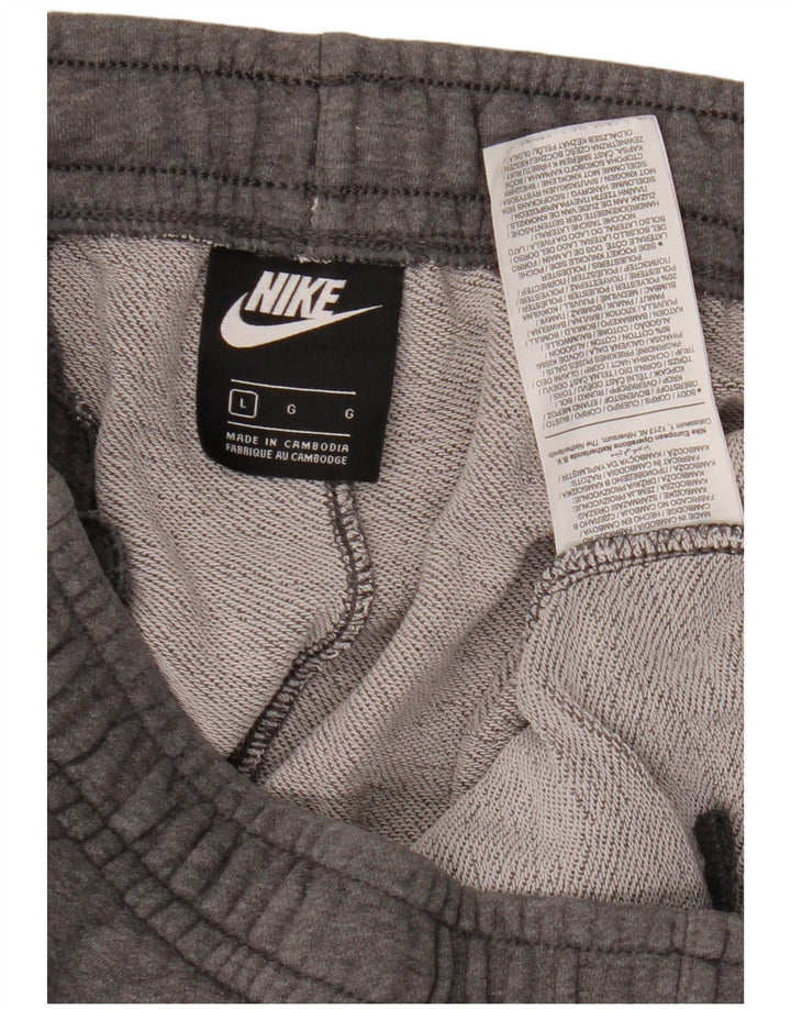 Мужские спортивные брюки Nike, джоггеры, большие серые, хлопковые