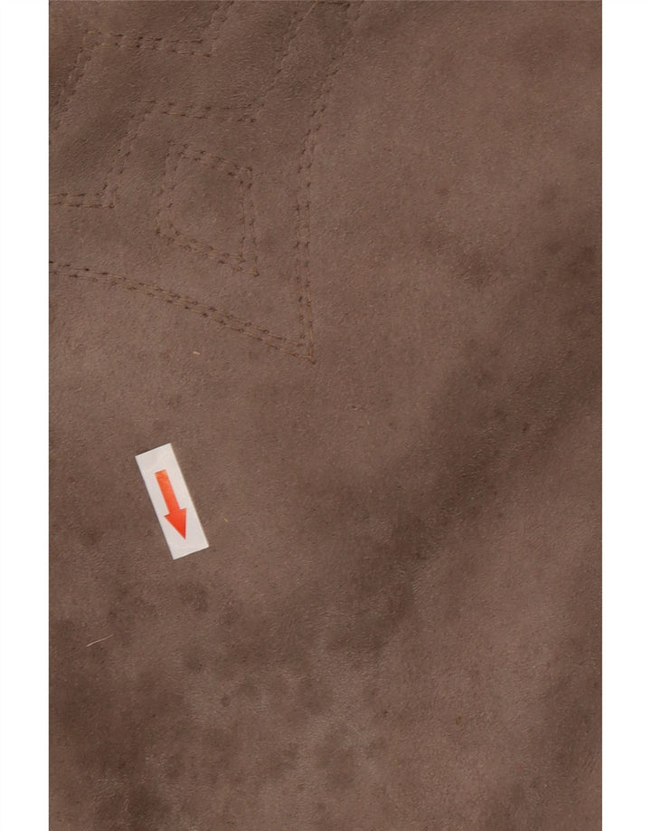 Винтажная женская дубленка оверсайз IT 46 Large Grey Shearling