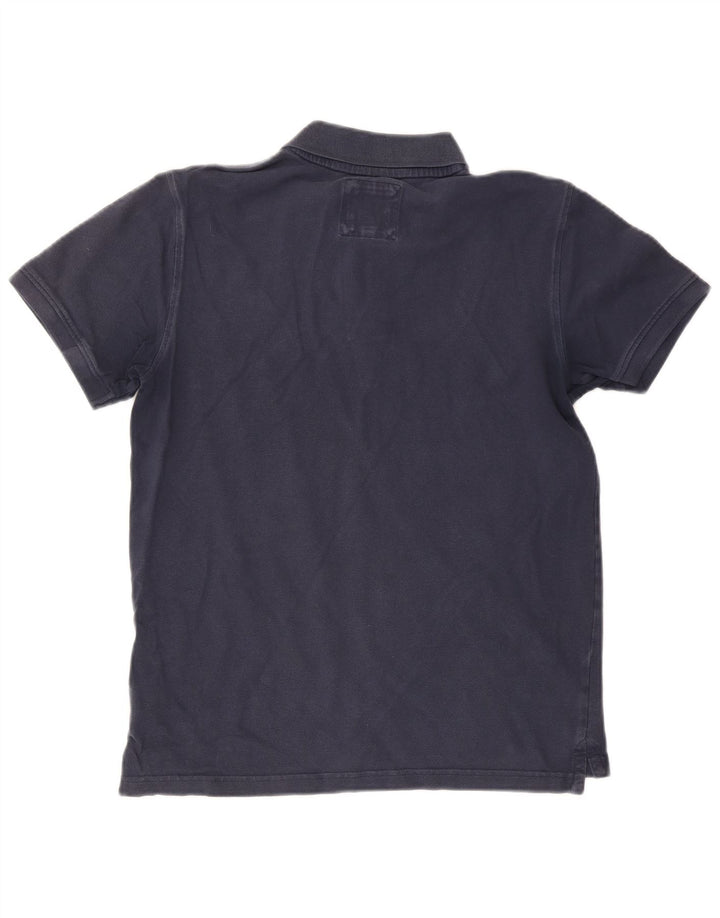 Crew Clothing Мужская рубашка-поло среднего размера, темно-синяя, хлопковая