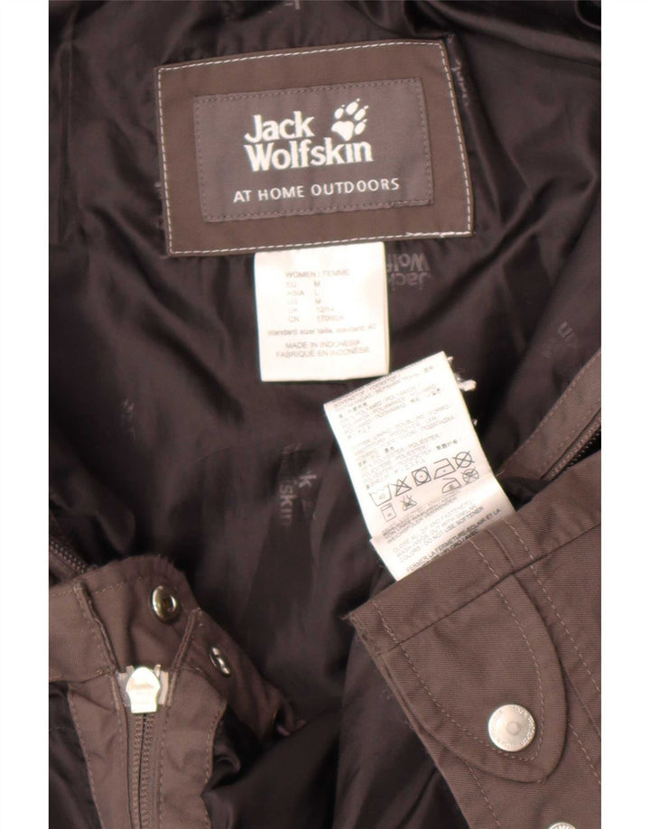 Женская дождевик с капюшоном Jack Wolfskin UK 12/14, средний серый полиамид