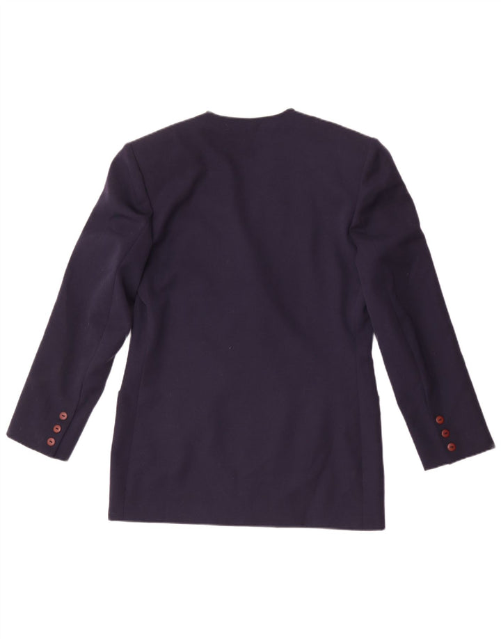 Винтажный женский двубортный пиджак IT 42 Medium Navy Blue