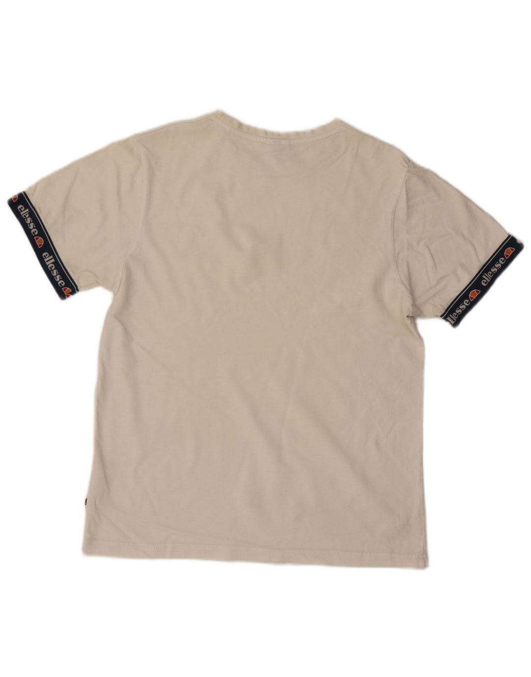 Ellesse Мужская футболка с рисунком Топ среднего размера, белый хлопок