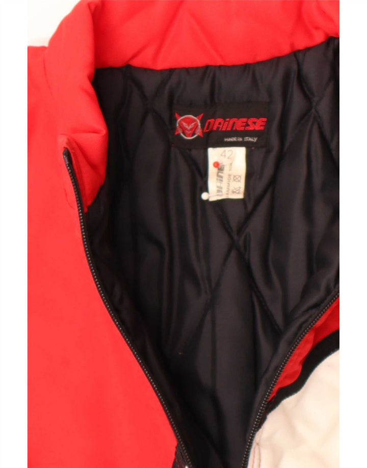Мужская куртка-гонщик Dainese IT 42 XS, красная с цветными блоками, полиамид