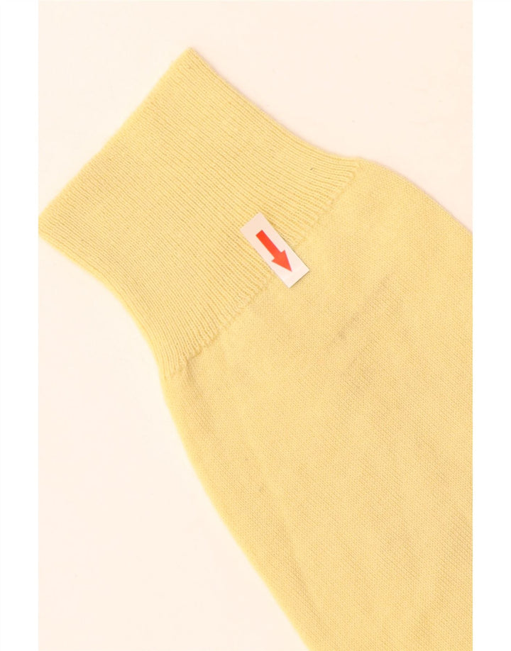 Винтажный мужской джемпер с v-образным вырезом, большой желтый свитер из натуральной шерсти