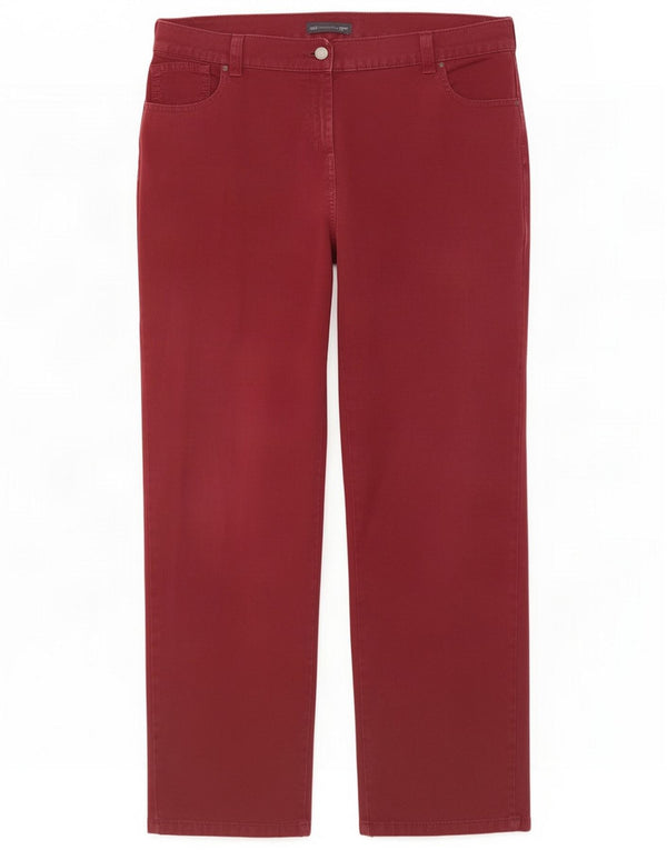 Женские прямые повседневные брюки Marks & Spencer UK 20 2XL W38 L28 Красный