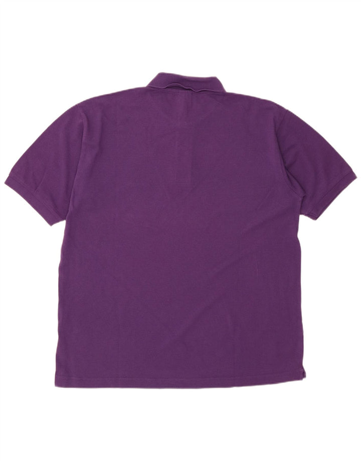 SPALDING Mens Polo Shirt XL Purple Cotton