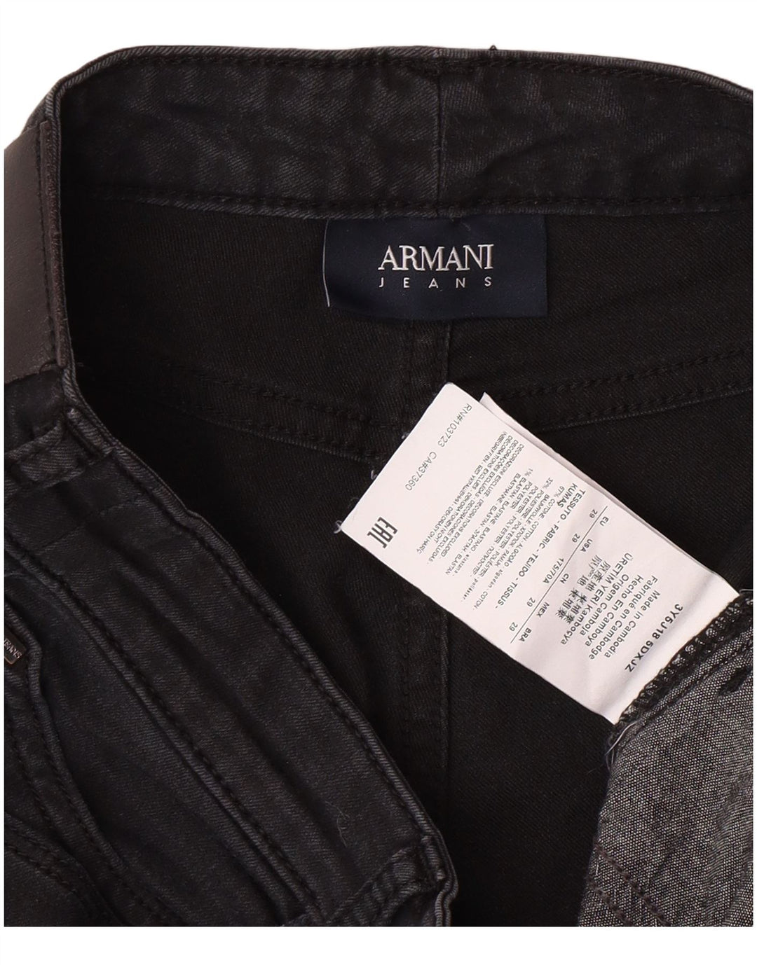 Женские зауженные джинсы ARMANI W29 L27, черный хлопок
