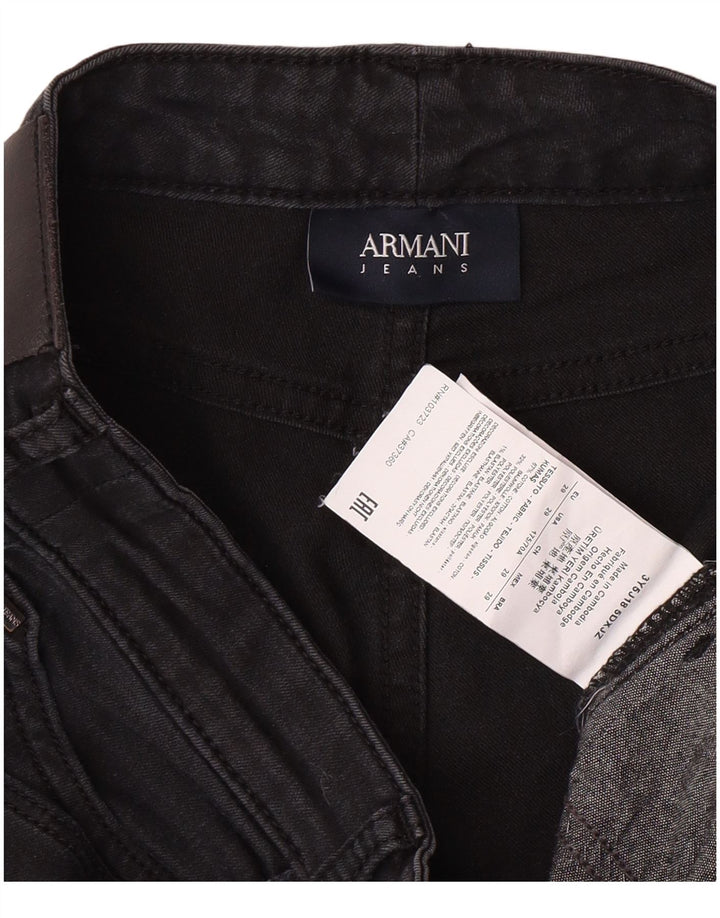 Женские зауженные джинсы ARMANI W29 L27, черный хлопок