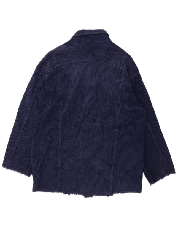 Женская вельветовая куртка оверсайз Zara UK 6 XS, темно-синий хлопок