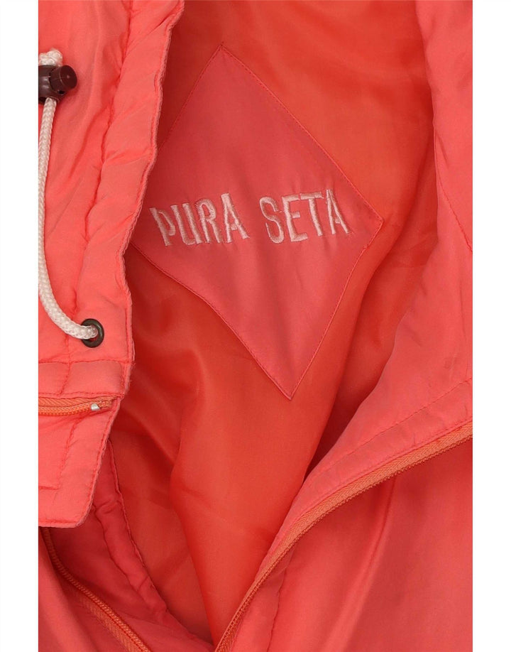 Винтажная женская ветровка, Великобритания, 18 XL, розовая шелковая