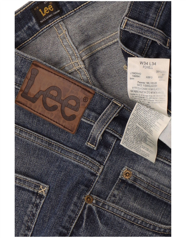 Мужские джинсы Lee Powell Slim W34 L34, синий хлопок