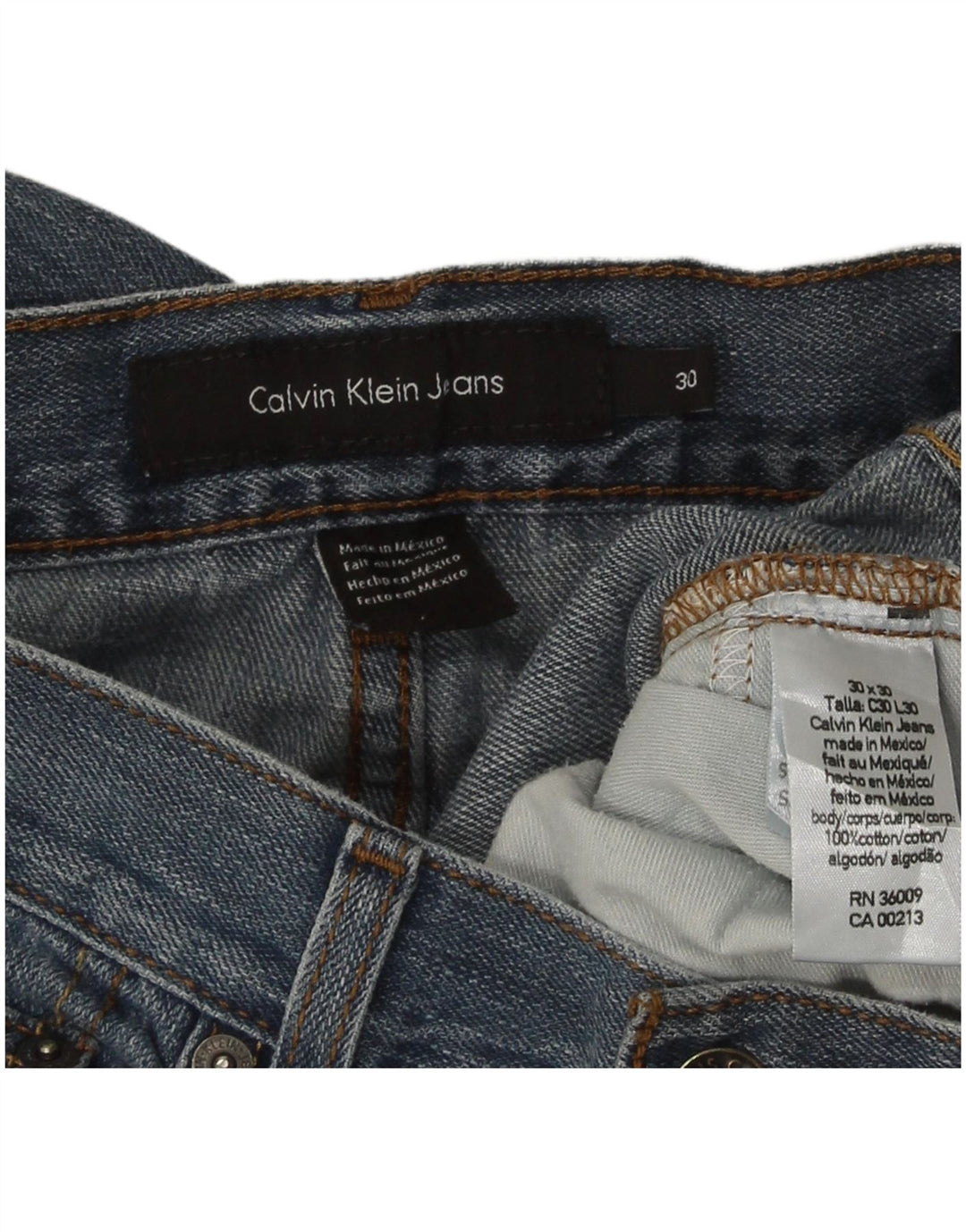Женские прямые джинсы Calvin Klein W30 L30 синие, хлопок