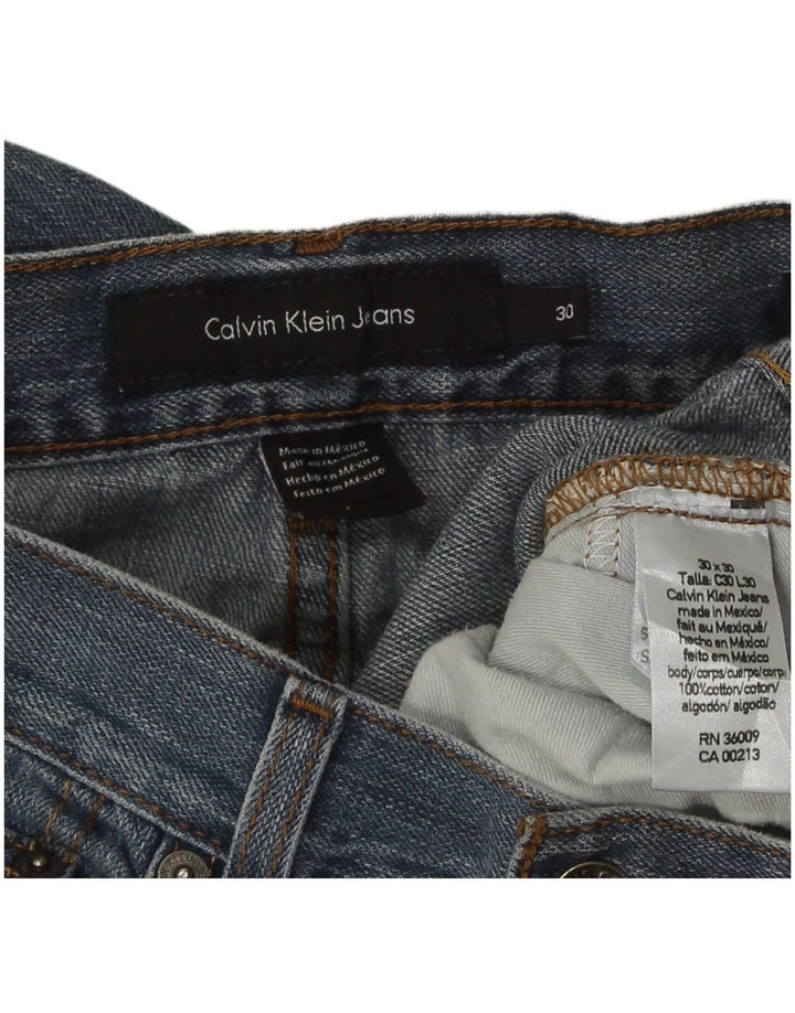 Женские прямые джинсы Calvin Klein W30 L30 синие, хлопок